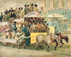 Straßenbahnreise während des Jubiläums