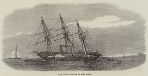 HMS Racer auf Grund gelaufen auf Ryde Sands