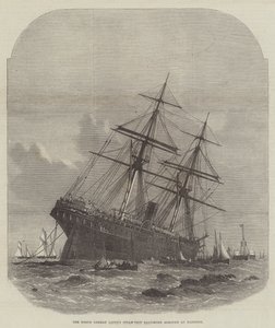 Das Norddeutsche Lloyd-Dampfschiff Baltimore auf Grund bei Hastings von Edwin Weedon