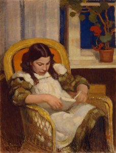 Mädchen beim Lesen von Eero Järnefelt