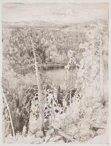 Landschaft von Koli; Waldlandschaft von Räsävaara von Eero Järnefelt