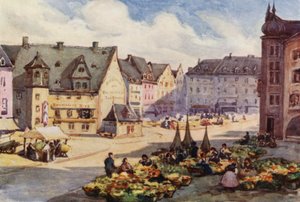 Der Rhein: Der Marktplatz, Mainz von Effie Jardine