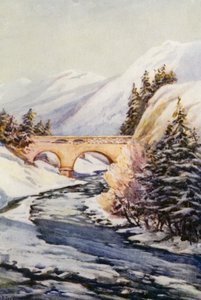 Der Rhein: Die Rheinbrücke bei Thusis von Effie Jardine