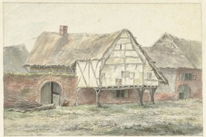 Bauernhof mit einer Mauer