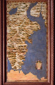 Magellanstraße Karte von Egnazio Danti, um 1567. Florenz, Palazzo Vecchio, Sala del Mappamondo von Egnazio Danti