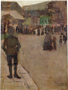 Vor dem Leopolditag in Klosterneuburg, 1907 von Egon Schiele