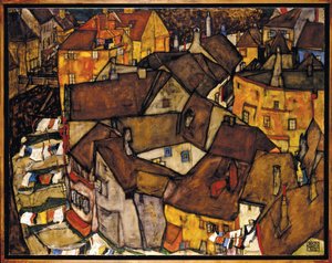 Häuserhalbmond, Krumau von Egon Schiele