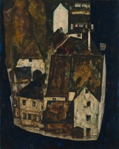 Tote Stadt III Stadt am Blauen Fluss III von Egon Schiele