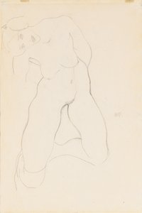 Kniende weibliche Akt, 1912