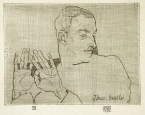Porträt von Arthur Roessler von Egon Schiele