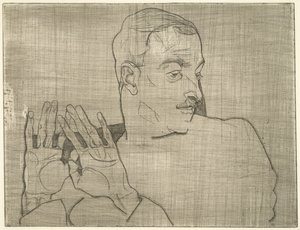 Porträt von Arthur Roessler, 1914