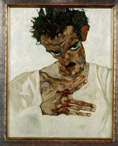 Selbstbildnis mit gesenktem Kopf von Egon Schiele