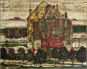 Einzelne Häuser (Häuser mit Bergen)