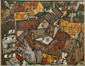 Kleine Stadt - Krumau in der Tschechoslowakei von Egon Schiele