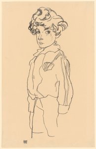 Stehender Junge von Egon Schiele