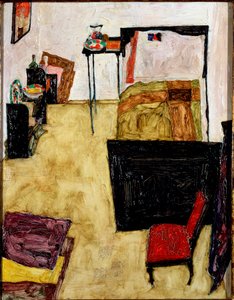 Das Zimmer des Künstlers in Neulengbach. Gemälde von Egon Schiele