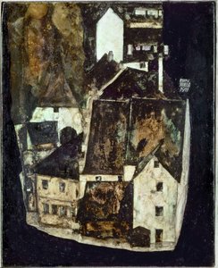 Tote Stadt III (Stadt am blauen Fluss III) von Egon Schiele