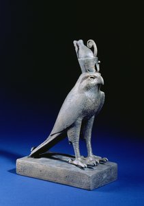 Statuette des Horus in Gestalt eines Falken (Bronze)