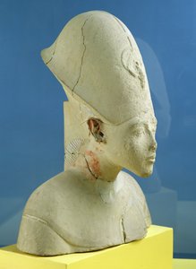Büste von Amenophis IV. (Echnaton) aus Tell el-Amarna, Amarna-Periode, Neues Reich, ca. 1353-1337 v. Chr.