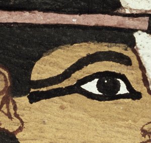 Detail der Dekoration eines Sarkophags der Dame von Madja, Neues Reich, ca. 1450 v. Chr. (Detail) von Egyptian 18th Dynasty