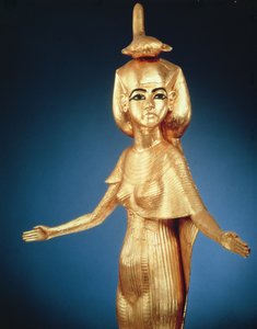 Detail der Göttin Selket vom Kanopenschrein, aus dem Grab von Tutanchamun, Neues Reich von Egyptian 18th Dynasty