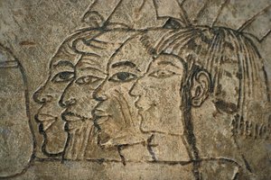 Ägypten, West-Theben, Scheich Adn el-Qurna. Grab von Ramos. Wandzeichnungen