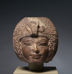 Kopf von Amenhotep III. mit der runden Perücke, ca. 1391-1353 v. Chr. von Egyptian 18th Dynasty