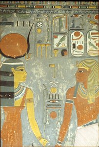 Horemheb und Hathor, aus dem Grab von Horemheb (ca. 1323-1295 v. Chr.) Neues Reich