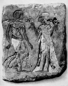König Amenophis IV. von Ägypten und seine Frau