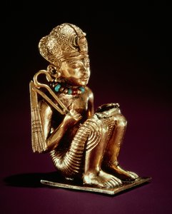Anhänger, der Amenophis III darstellt, aus dem Grab von Tutanchamun, Neues Reich