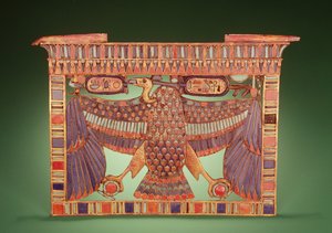 Pylon-Pektorale verziert mit dem Geier von Oberägypten, aus dem Grab von Tutanchamun (ca. 1370-52 v. Chr.) Neues Reich
