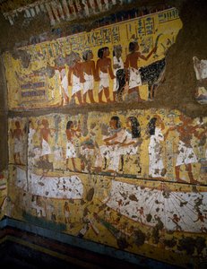 Rekonstruktion der Maia-Kapelle, Deir el-Medina, Ton und bemalter Stuck, ägyptische Zivilisation, Neues Reich, Dynastie XVIII von Egyptian 18th Dynasty
