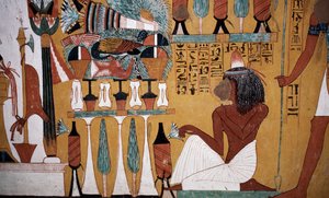 Wandmalerei, Grab von Sennedjem, Tal der Könige, Luxor, Theben (UNESCO-Welterbestätte) von Egyptian 18th Dynasty