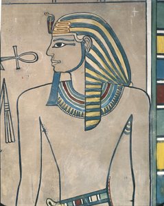 Ägypten, Altes Theben, Tal der Könige, Wandgemälde des Pharao Amenhotep III.