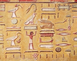Hieroglyphen, aus dem Grab von Sethos I., Neues Reich