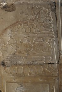 Relief, Tempel von Ramses II, Abydos, Ägypten, ägyptische Zivilisation, Neues Reich, Dynastie XIX