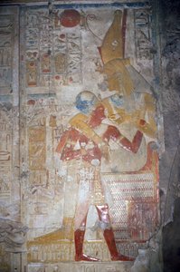 Relief von Sethos I (1303-1290 v. Chr.) und Isis, Neues Reich