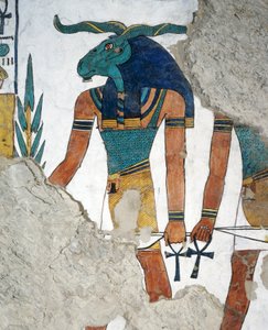 Der Bote mit einem Widderkopf, drittes Tor des Königreichs Osiris, Kapitel 144 des Totenbuchs
