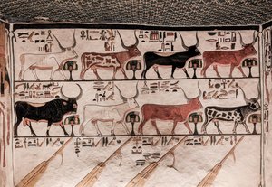 Grab der Nefertari (Wandmalerei) von Egyptian 19th Dynasty