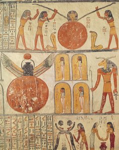 Detail aus dem Buch der Erde, aus der Grabkammer des Grabes von Ramses VI. (r.1143-1136 v. Chr.) Neues Reich