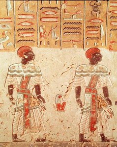 Nubier, aus dem Grab von Ramses III. (ca. 1184-1153 v. Chr.) Neues Reich von Egyptian 20th Dynasty