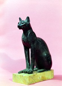 Skulptur einer Katze, Spätzeit von Egyptian 26th Dynasty