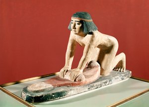 Modell einer Frau, die Getreide mahlt, Altes Reich