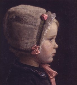 Die Tochter des Künstlers als kleines Mädchen