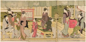 Das Vorderzimmer des Naniwaya von Eishōsai Chōki