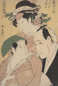 Das Neujahrs-Niwaka-Festival in den Vergnügungsvierteln von Eishōsai Chōki