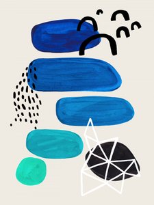 Moderne blaue Formen