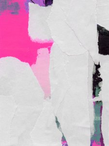 Rosa Zerrissenes Abstrakt von Ejaaz Haniff
