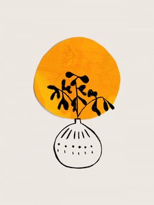 Sonnige botanische Vase