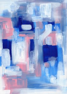 Lebhaftes Blau-Pink-Abstrakt